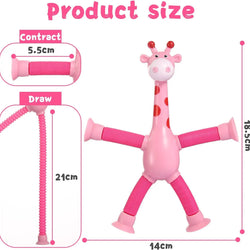 Kids Suction Cup Toy – Telescopic Giraffe Fidget for Stress Relief & Focus