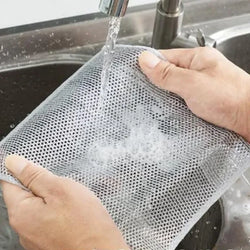 20/5pcs Steel Wire Cleaning Cloth – Non-Scratch Microfiber Dishrag