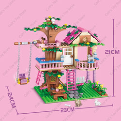 2024 Girls Friendship Tree House Castle Building Blocks