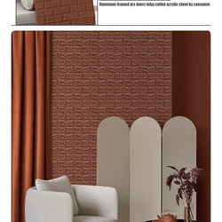 3D Self-Adhesive Foam Brick Wallpaper – Waterproof Antique Design