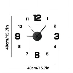 Creative Frameless DIY Wall Clock – Silent Clock for Home & Office