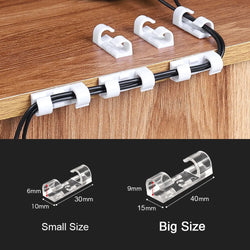 USB Cable Organizer Clips – Wire Winder & Earphone Management