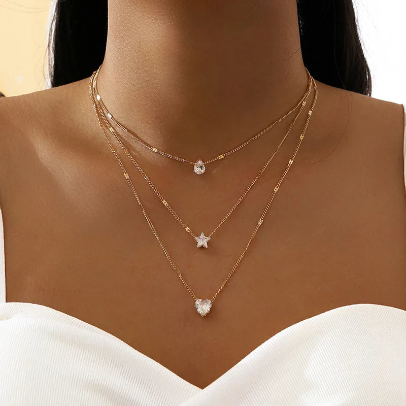 Trendy Zircon Pendant Necklace for Women