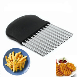 Multifunctional Stainless Steel Slicer – Crinkle-Cut, Wavy Cuts & Fry Maker