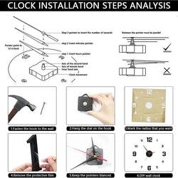 Creative Frameless DIY Wall Clock – Silent Clock for Home & Office