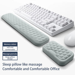 Ergonomic Keyboard & Mouse Wrist Rest – Memory Foam Support