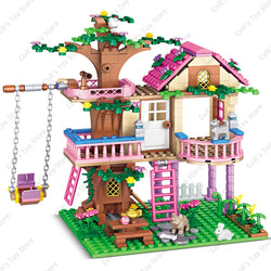 2024 Girls Friendship Tree House Castle Building Blocks