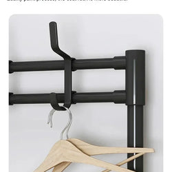 Clothes Hanger & Multi-Layer Shoe Rack Organizer