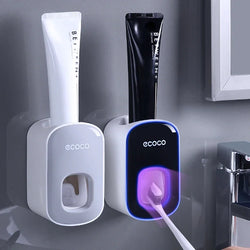 Automatic Toothpaste Dispenser & Toothbrush Holder Set – Wall Mount