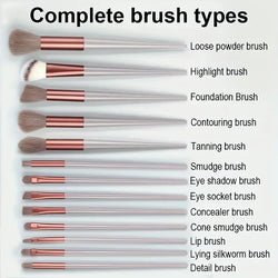 13PCS Makeup Brush Set – For Eye Shadow, Blush, Concealer & More