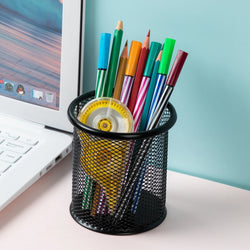 Metal Mesh Pencil Holder - Square or Round Shape