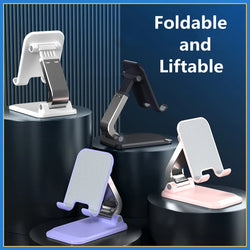 Foldable ABS Desktop Phone Stand – Portable Holder for iPhone & Smartphones