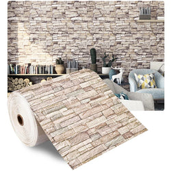 3D Self-Adhesive Foam Brick Wallpaper – Waterproof Antique Design