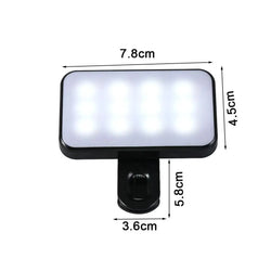 Mini Portable Selfie Light - 3 Modes, Adjustable Brightness, Rechargeable