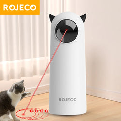 ROJECO Automatic Cat Toy - Interactive Smart Teasing Pet LED Laser Toy