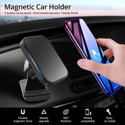 Magnetic Car Phone Holder – 360° Rotation, Air Vent Mount