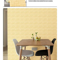 3D Self-Adhesive Foam Brick Wallpaper – Waterproof Antique Design