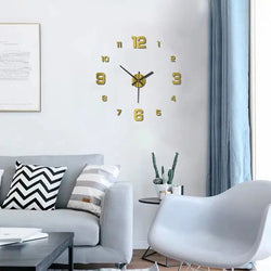 Creative Frameless DIY Wall Clock – Silent Clock for Home & Office