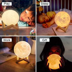 LED Moon Galaxy Night Light – Book Light & Kids' Gift